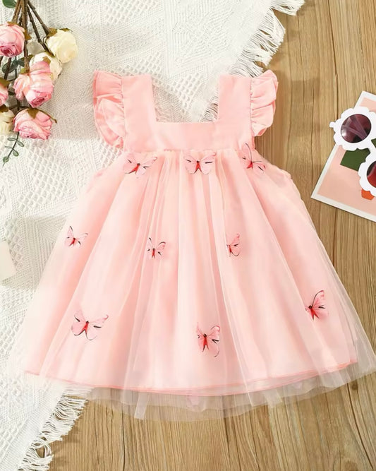 Butterfly charm dress Pink