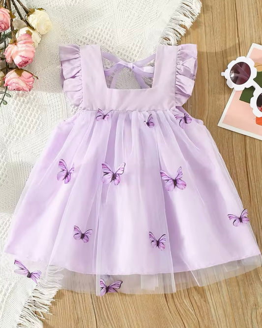 Butterfly charm dress lilac