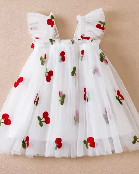 White cherry fairy dress