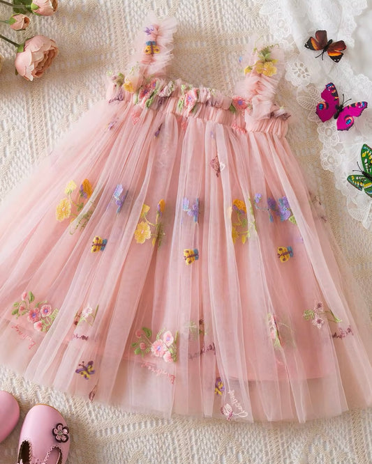 Flower fantasy dress pink